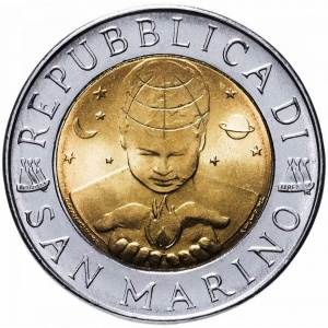 Аверс монеты Сан-Марино, 500 лир, 2000