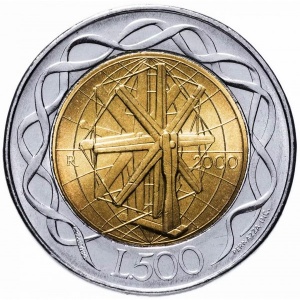 Реверс монеты Сан-Марино, 500 лир, 2000