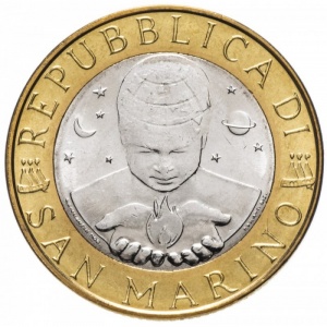 Аверс монеты Сан-Марино, 1000 лир, 1998