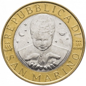 Аверс монеты Сан-Марино, 1000 лир, 1999