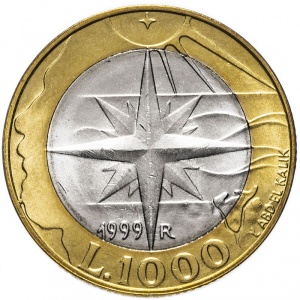 Реверс монеты Сан-Марино, 1000 лир, 1999