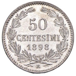 Реверс монеты Сан-Марино, 50 чентезимо, 1898