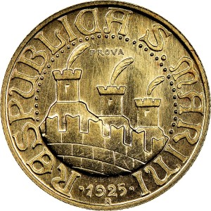 Аверс монеты Сан-Марино, 20 лир, 1925, PROVA
