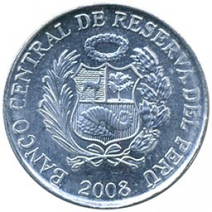 Аверс монеты Перу, 1 сентимо, 2005-2011