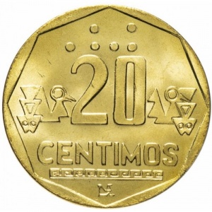 Реверс монеты Перу, 20 сентимо, 1991-2000