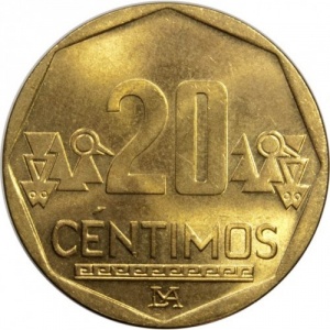 Реверс монеты Перу, 20 сентимо, 2001-2026
