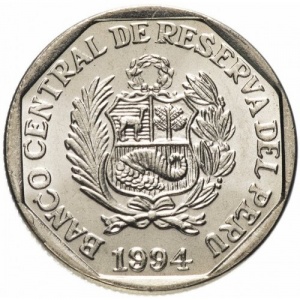 Аверс монеты Перу, 50 сентимо, 1991-2000