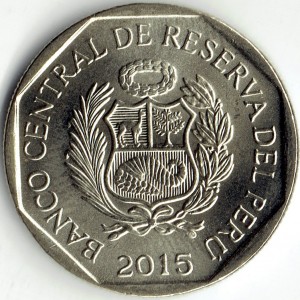 Аверс монеты Перу, 50 сентимо, 2001-2025