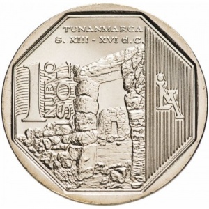 Реверс монеты Перу, 1 новый соль, 2013, Тунанмарка