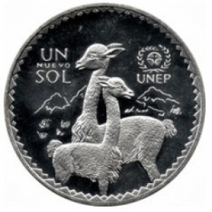 Реверс монеты Перу, 1 новый соль, 1994, 20 лет программе ООН по окружающей среде