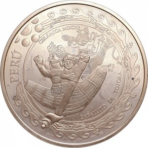 Реверс монеты Перу, 1 новый соль, 2002, Иберо-Америка - Керамика Моче