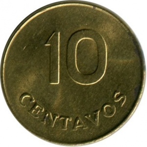 Реверс монеты Перу, 10 сентаво, 1975