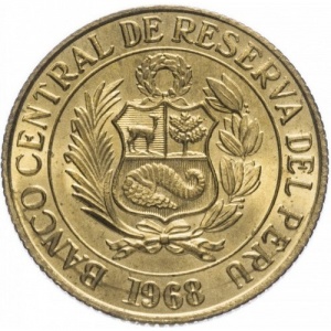 Аверс монеты Перу, ½ соль, 1966-1973