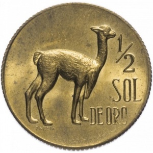 Реверс монеты Перу, ½ соль, 1966-1973