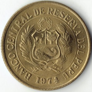 Аверс монеты Перу, ½ соль, 1973-1975