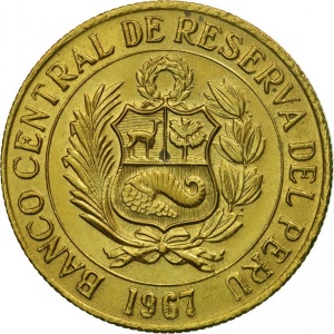 Аверс монеты Перу, 1 соль, 1966-1975