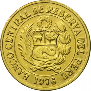 Аверс монеты Перу, 1 соль, 1975-1976