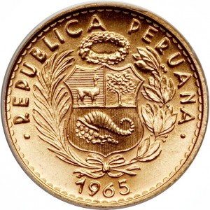 Аверс монеты Перу, 10 солей, 1956-1969