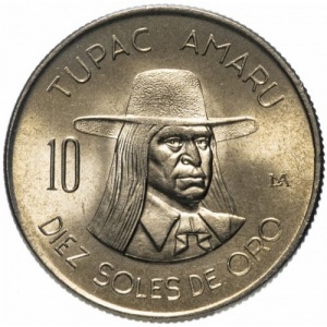 Реверс монеты Перу, 10 солей, 1972-1975