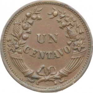 Реверс монеты Перу, 1 сентаво, 1909-1939