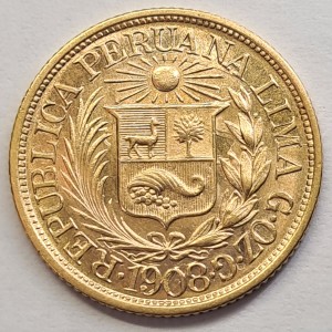 Аверс монеты Перу, ½ либры, 1902-1969