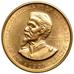 Аверс монеты Перу, 100.000 солей, 1979, Герои Тихоокеанской войны - Франсиско Болоньези