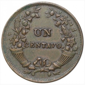 Реверс монеты Перу, 1 сентаво, 1901-1941