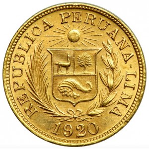 Аверс монеты Перу, 1 либра, 1898-1969