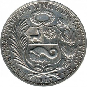Аверс монеты Перу, 1 соль, 1864-1916