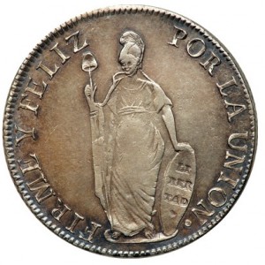 Реверс монеты Перу, 8 реалов, 1836-1839