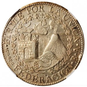Реверс монеты Перу, 8 реалов, 1837-1839, Конфедерация