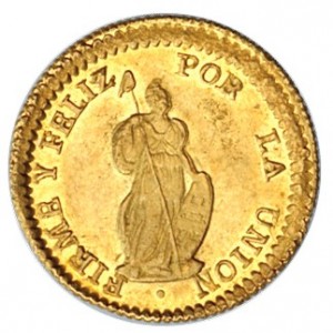 Реверс монеты Перу, 1 эскудо, 1826-1855
