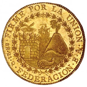 Реверс монеты Перу, 8 эскудо, 1837, Федерация
