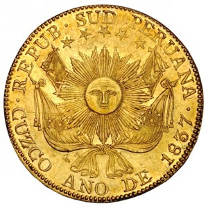 Аверс монеты Перу, 8 эскудо, 1837-1838, Конфедерация