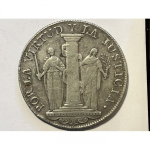 Реверс монеты Перу, 8 реалов, 1822-1823