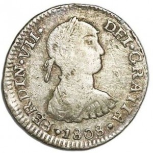 Аверс монеты Перу, ½ реала, 1808-1811