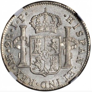 Реверс монеты Перу, 2 реала, 1811-1826