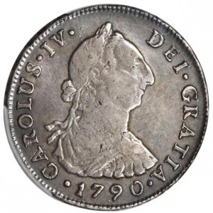 Аверс монеты Перу, 4 реала, 1789-1791