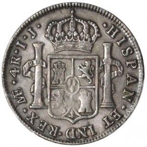 Реверс монеты Перу, 4 реала, 1789-1791