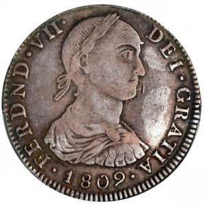 Аверс монеты Перу, 4 реала, 1808-1811