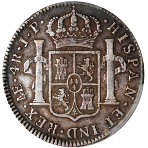 Реверс монеты Перу, 4 реала, 1808-1811