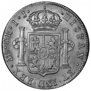 Реверс монеты Перу, 8 реалов, 1789-1791