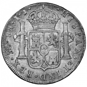 Реверс монеты Перу, 8 реалов, 1791-1808
