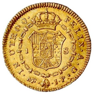 Реверс монеты Перу, 1 эскудо, 1814-1821