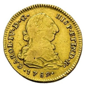 Аверс монеты Перу, 2 эскудо, 1789-1791