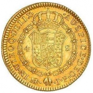 Реверс монеты Перу, 4 эскудо, 1812