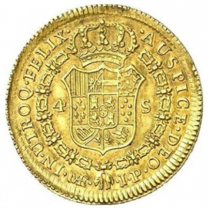 Реверс монеты Перу, 4 эскудо, 1812-1813