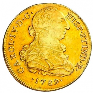 Аверс монеты Перу, 8 эскудо, 1789-1791