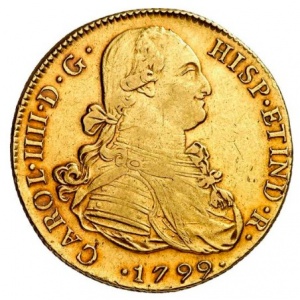 Аверс монеты Перу, 8 эскудо, 1792-1808