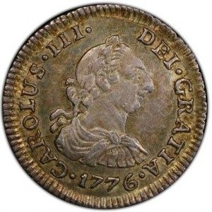 Аверс монеты Перу, ½ реала, 1772-1784